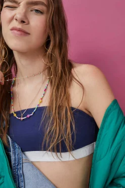 Top Bandeau Algodao Escuro