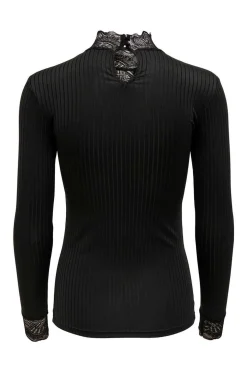 Top Canelado Detalhe De Renda