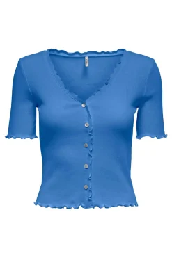 Top Canelado Manga Curta