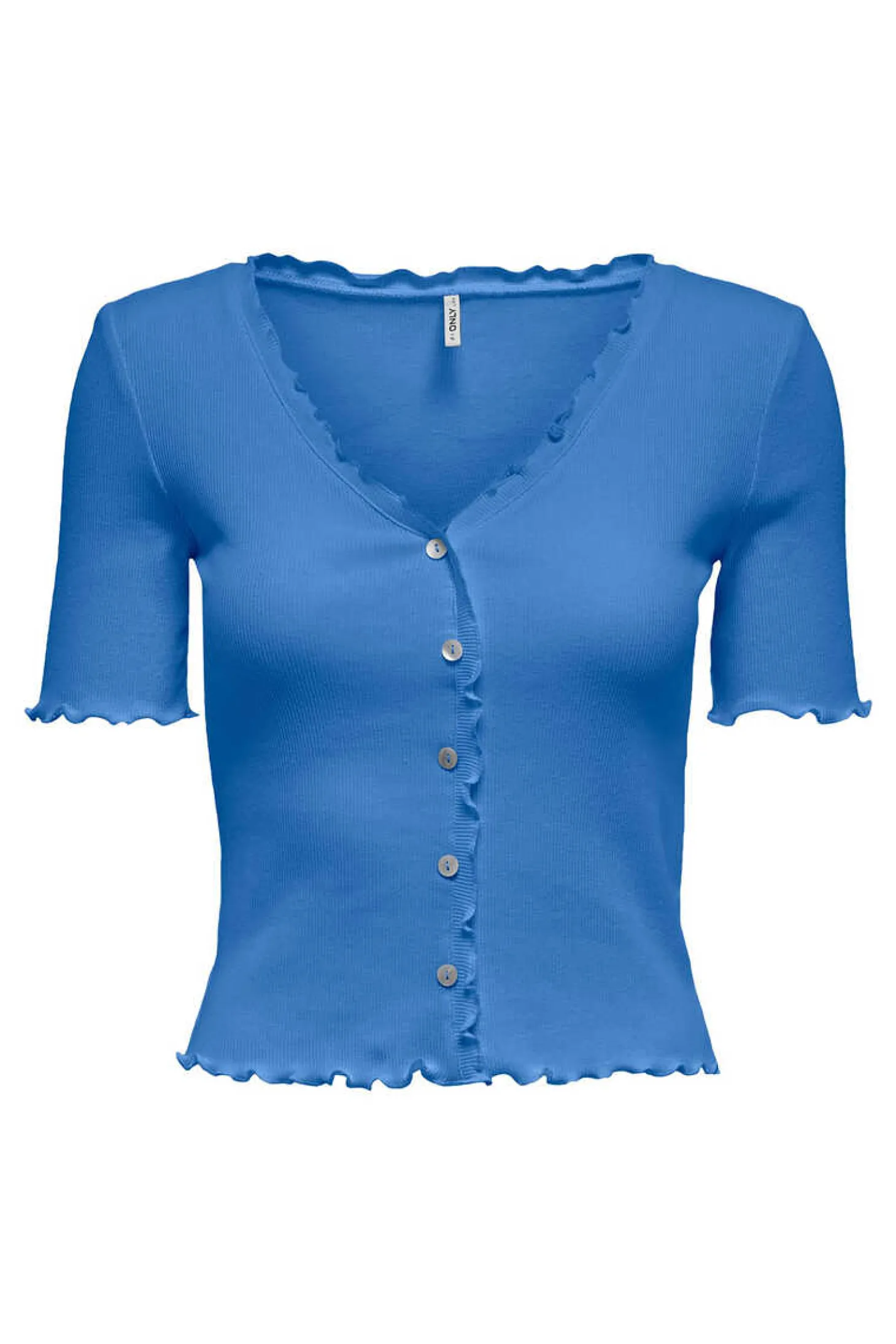 Top Canelado Manga Curta