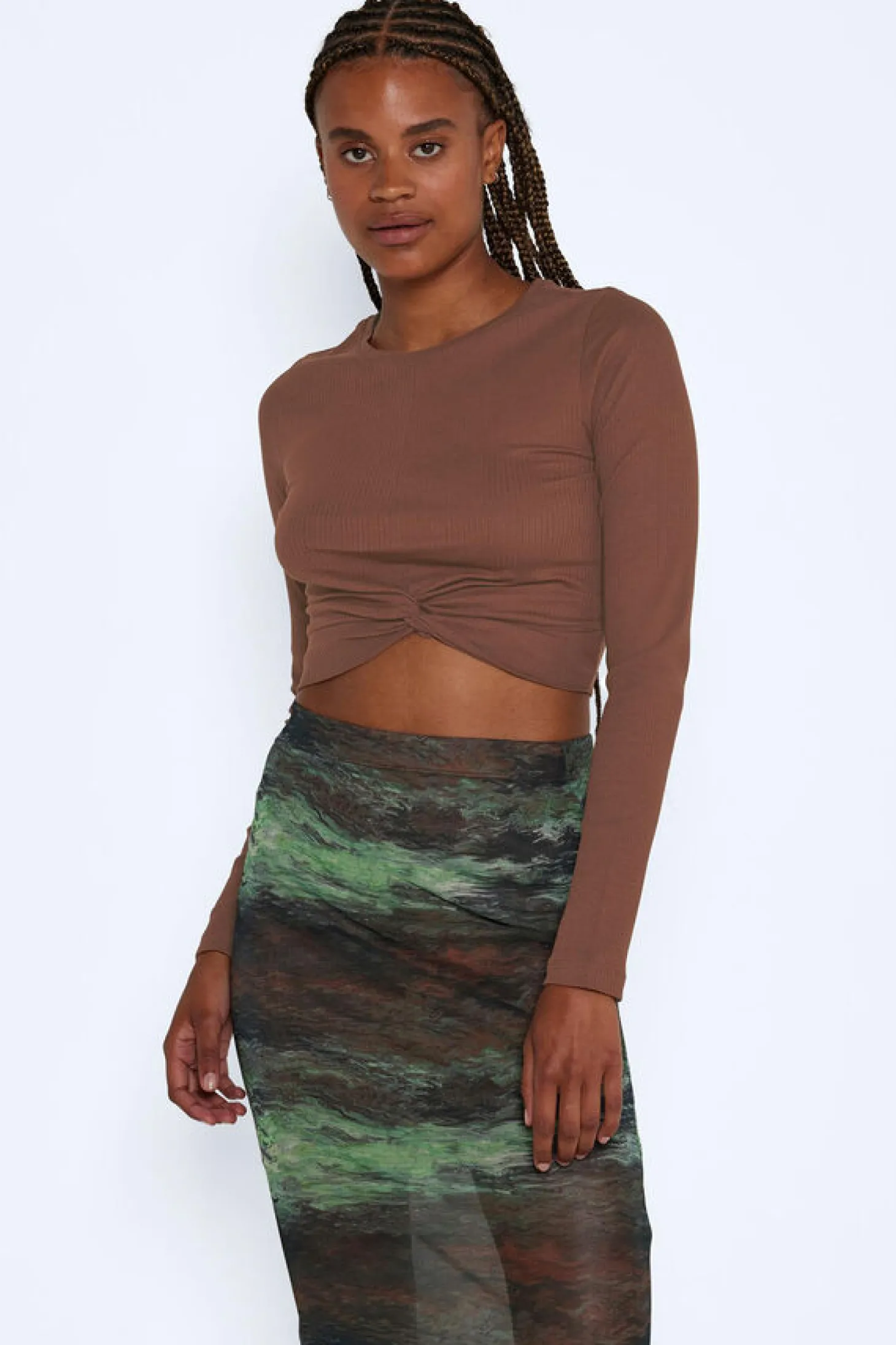 Top Cropped De Manga Comprida