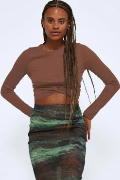 Top Cropped De Manga Comprida