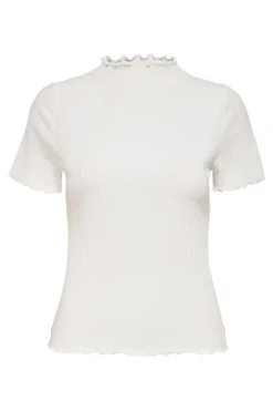 Top Malha Canelada Manga Curta