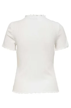 Top Malha Canelada Manga Curta