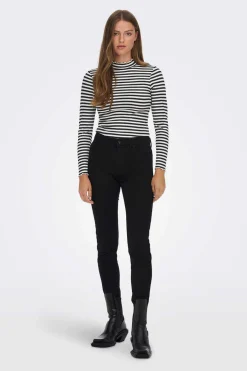 Top Manga Comprida Canelado