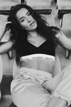 Top Pre-Formado De Algodao Com Cos Da Calvin Klein