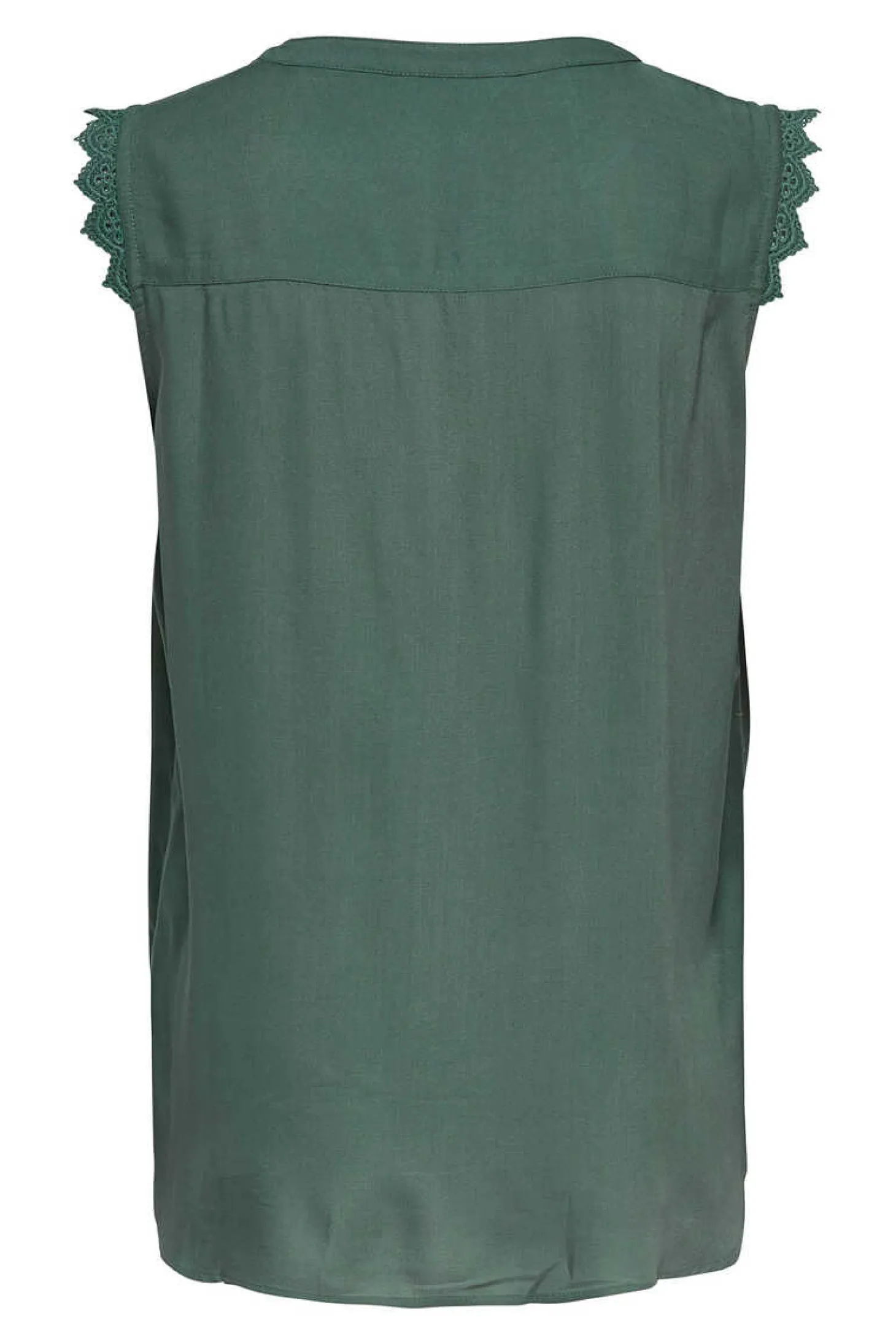 Top Sem Mangas Com Decote Em Bico.