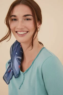 T-Shirt 100% Algodao Em Com Botoes