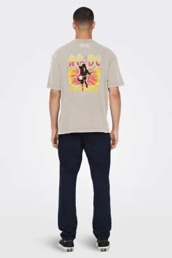 T-Shirt De Manga Curta "Ac/Dc"