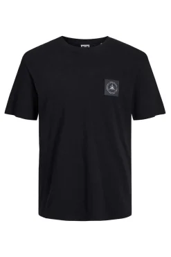 T-Shirt De Manga Curta De Pescoco De Tripulacao Com Impressao Nas Costas.