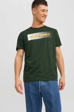 T-Shirt De Manga Curta De Algodao Organico Print Logo