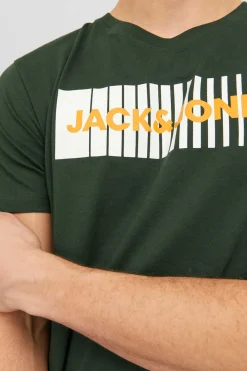 T-Shirt De Manga Curta De Algodao Organico Print Logo