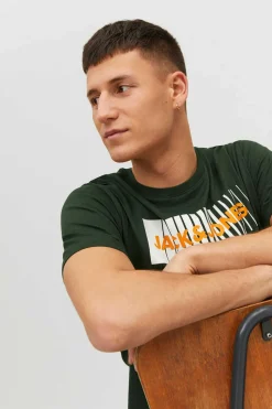 T-Shirt De Manga Curta De Algodao Organico Print Logo