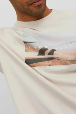 T-Shirt De Manga Curta Estampada