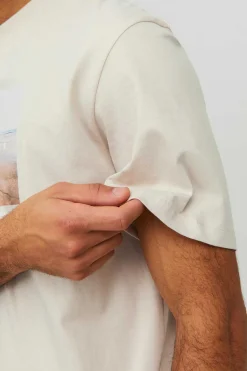 T-Shirt De Manga Curta Estampada