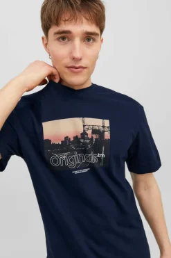 T-Shirt De Manga Curta Print Foto