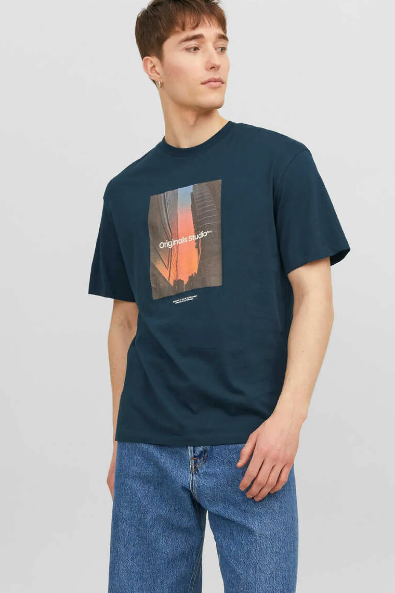 T-Shirt De Manga Curta Print Foto