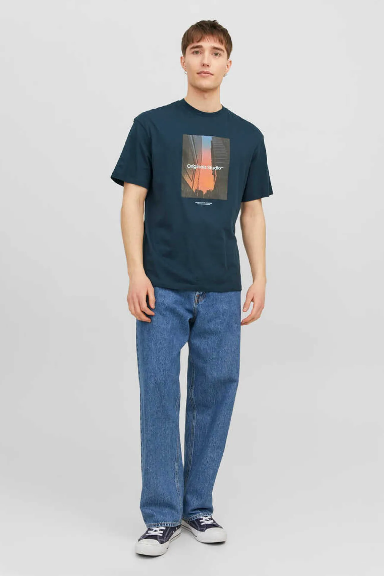 T-Shirt De Manga Curta Print Foto