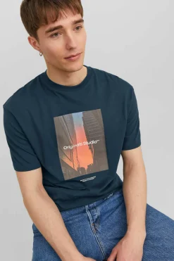 T-Shirt De Manga Curta Print Foto