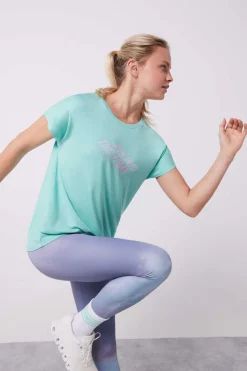 T-Shirt Fluida Modal Turquesa