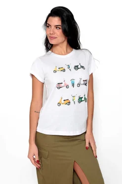 T-Shirt Manga Curta Estampada