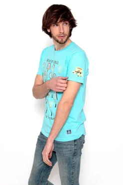 T-Shirt Manga Curta Estampada