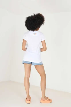 T-Shirt Manga Curta Estampada