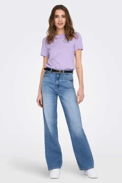 T-Shirt Manga Curto Desenho Love