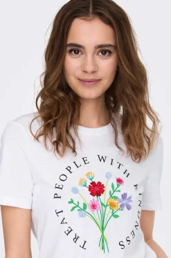 T-Shirt Manga Curto Desenho Love