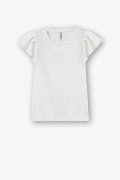 T-Shirt Mangas Com Efeito Enrugado