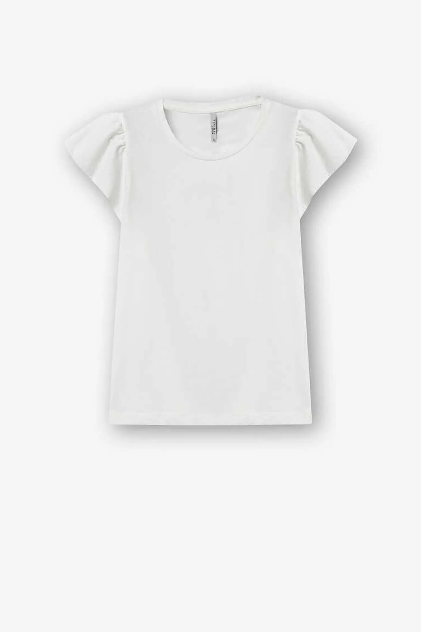 T-Shirt Mangas Com Efeito Enrugado