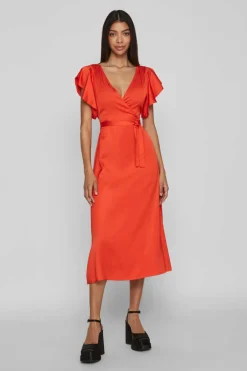 Vestido Acetinado Envolvente