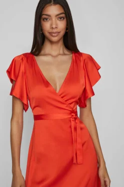 Vestido Acetinado Envolvente