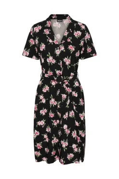 Vestido Camiseiro De Manga Curta.