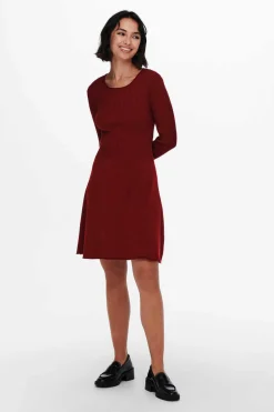 Vestido Canelado Manga Comprida