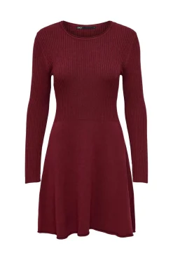 Vestido Canelado Manga Comprida