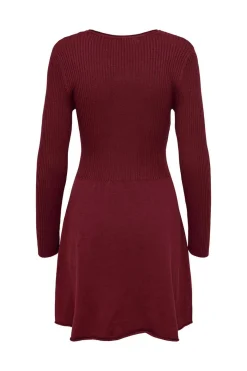 Vestido Canelado Manga Comprida