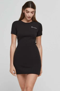 Vestido Cingido Com Logotipo Pequeno