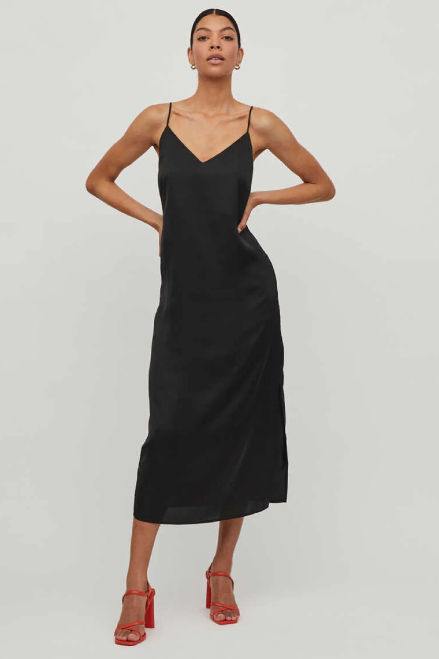 Vestido Comprido De Alcas Acetinado