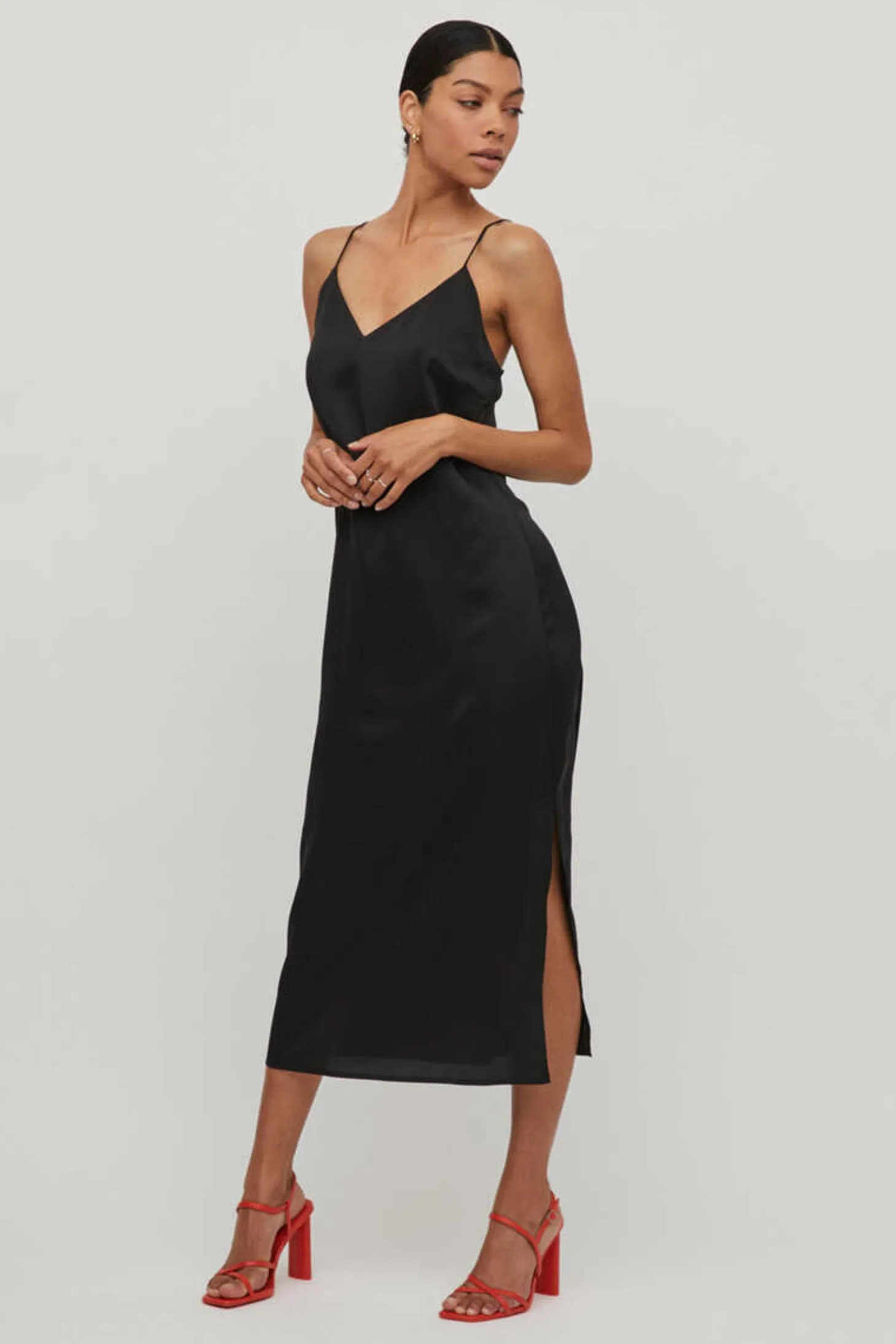 Vestido Comprido De Alcas Acetinado