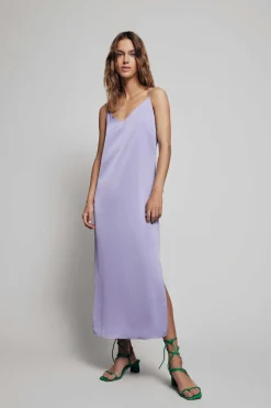 Vestido Comprido De Alcas Acetinado