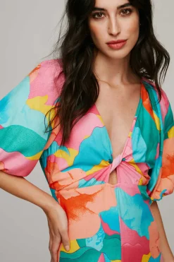 Vestido Comprido De Manga Curta