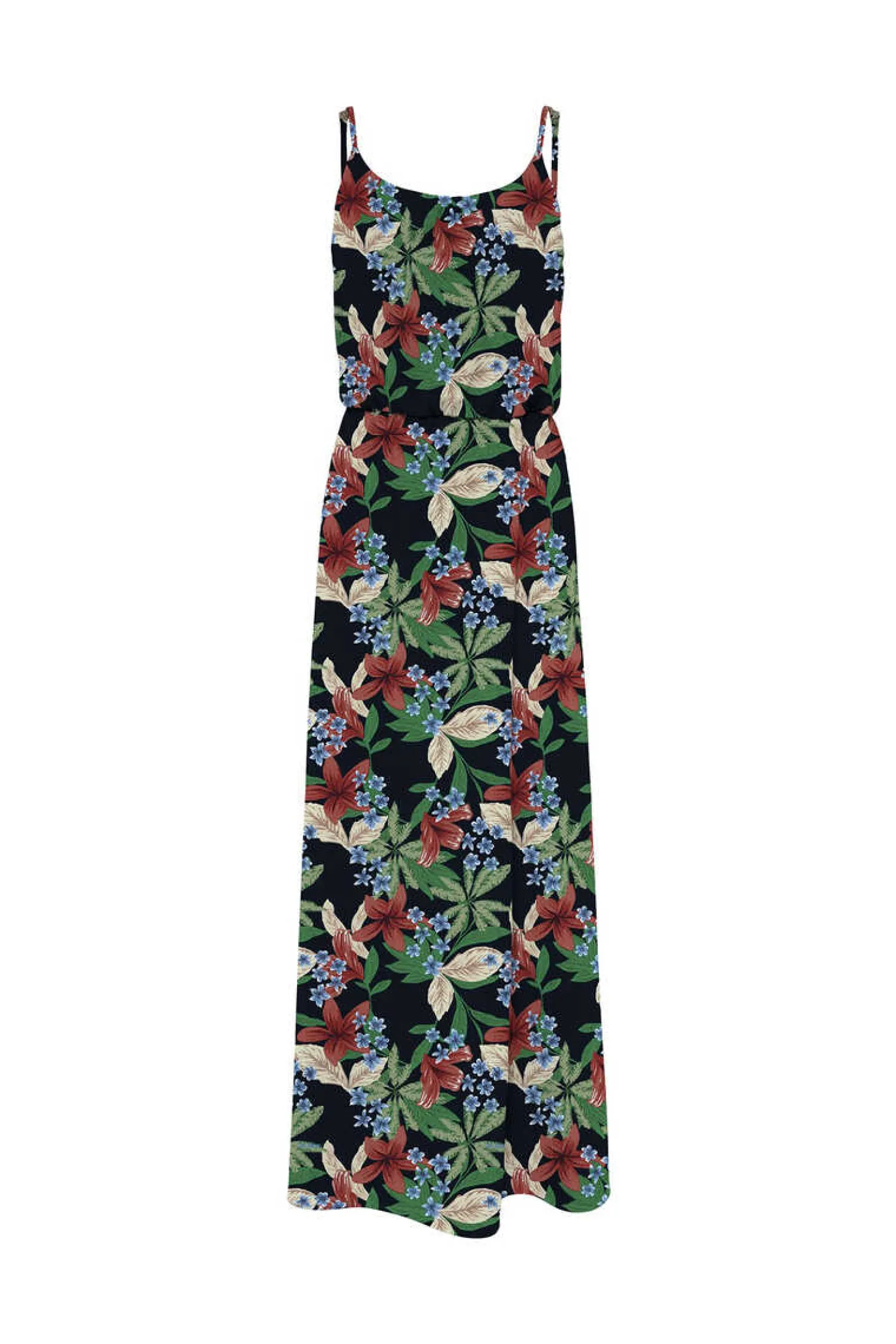 Vestido Comprido Estampado Alcas