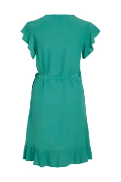 Vestido Curto Com Folhos