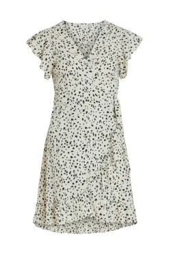 Vestido Curto Com Folhos