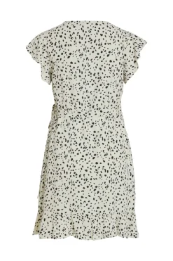 Vestido Curto Com Folhos