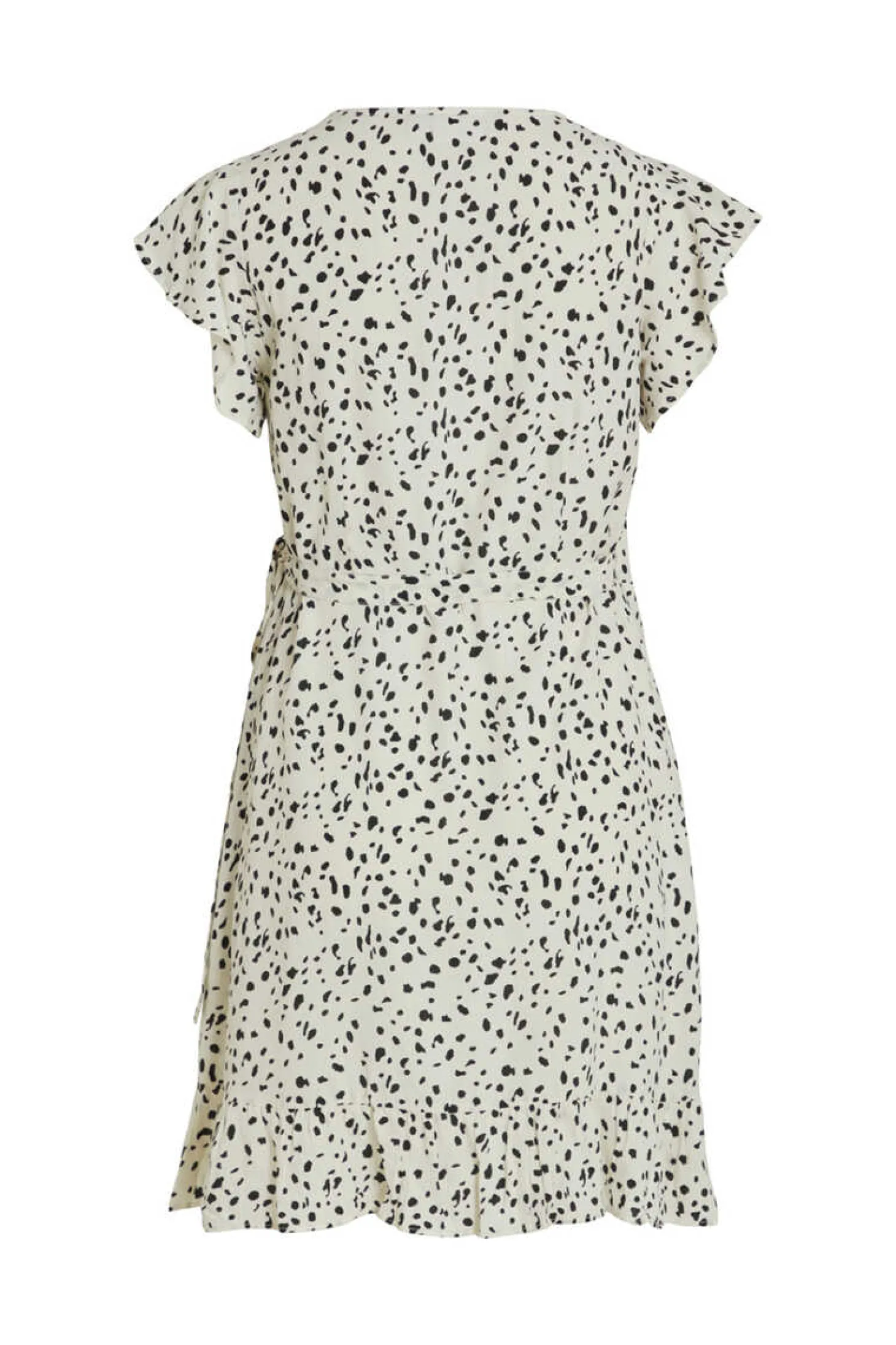 Vestido Curto Com Folhos