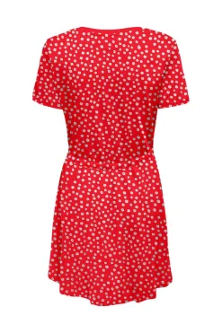 Vestido Curto Corte Regular Decote Em V