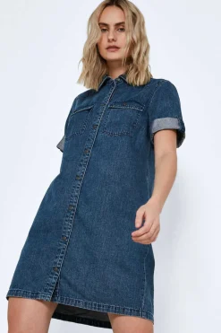 Vestido Curto De Ganga