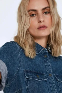 Vestido Curto De Ganga